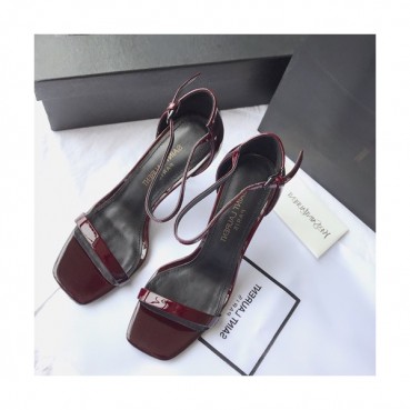 Saint Laurent 2019 Ladies Metal Logo High Heel Sandal - 입생로랑 2019 여성용 메탈로고 하이힐 샌들,SLS0011.Size(225 