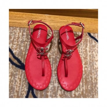 Chanel 2019 Ladies Leather Sandal - 샤넬 2019 여성용 레더 샌들 CHAS0109.Size(225 