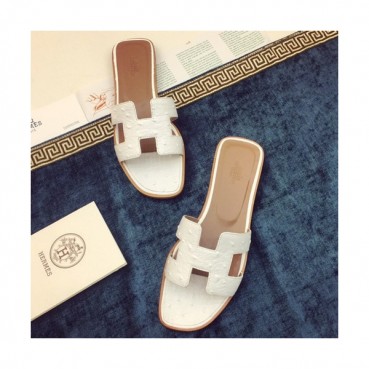 Hermes 2019 Ladies Classic Oasis Leather Slipper - 에르메스 2019 여성용 클래식 오아시스 레더 슬리퍼 HERS0021,Size(220 