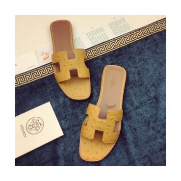 Hermes 2019 Ladies Classic Oasis Leather Slipper - 에르메스 2019 여성용 클래식 오아시스 레더 슬리퍼 HERS0019,Size(220 
