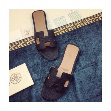 Hermes 2019 Ladies Classic Oasis Leather Slipper - 에르메스 2019 여성용 클래식 오아시스 레더 슬리퍼 HERS0018,Size(220 