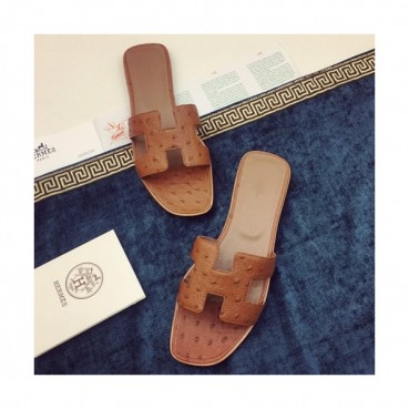 Hermes 2019 Ladies Classic Oasis Leather Slipper - 에르메스 2019 여성용 클래식 오아시스 레더 슬리퍼 HERS0015,Size(220 