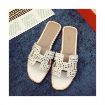 Hermes 2019 Ladies Classic Oasis Leather Slipper - 에르메스 2019 여성용 클래식 오아시스 레더 슬리퍼 HERS0013,Size(220 