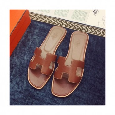 Hermes 2019 Ladies Classic Oasis Leather Slipper - 에르메스 2019 여성용 클래식 오아시스 레더 슬리퍼 HERS0012,Size(220 