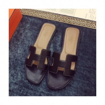 Hermes 2019 Ladies Classic Oasis Leather Slipper - 에르메스 2019 여성용 클래식 오아시스 레더 슬리퍼 HERS0011,Size(220 
