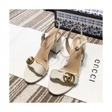 Gucci 2019 Ladies Leather  Middle-heel Sandal 