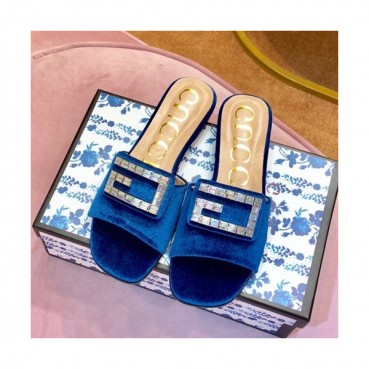 Gucci 2019 Ladies Velvet Slipper - 구찌 2019 여성 벨벳 슬리퍼 GUCS0048,Size(225 