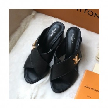 Louis Vuitton 2019 Ladies Leather Slipper - 루이비통 2019 여성용 레더 슬리퍼 LOUS0009.Size(225 