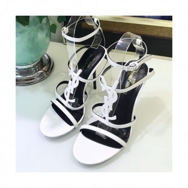 Saint Laurent 2019 Womens Metal Logo Strap High-heel Sandal 