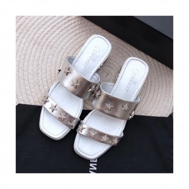 Chanel 2019 Ladies Leather Slipper - 샤넬 2019 여성용 레더 슬리퍼 CHAS0012.Size(220 