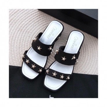 Chanel 2019 Ladies Leather Slipper - 샤넬 2019 여성용 레더 슬리퍼 CHAS0011.Size(220 