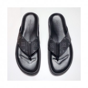 Louis Vuitton 2019 Mens Initial Logo Leather Flip-flap 