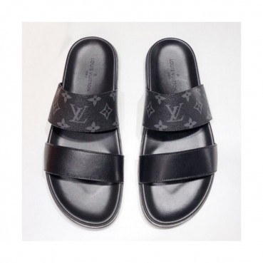 Louis Vuitton 2019 Mens Initial Logo Leather Slipper- 루이비통 남성 이니셜 로고 레더 슬리퍼 Lou01176x.Size(240 