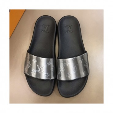 Louis Vuitton 2019 Mens Initial Logo Leather Slipper - 루이비통 남성 이니셜 로고 레더 슬리퍼 Lou01165x.Size(240 