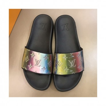 Louis Vuitton 2019 Mens Initial Logo Leather Slipper - 루이비통 남성 이니셜 로고 레더 슬리퍼 Lou01164x.Size(240 