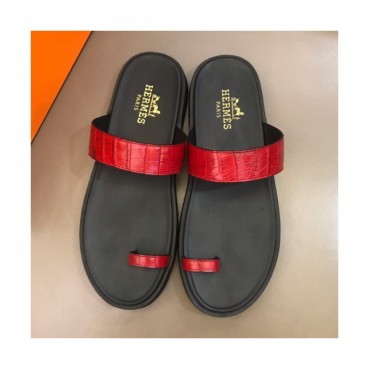 Hermes 2019 Mens Classic Leather Flip-flap 
