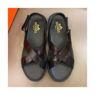Hermes 2019 Mens Classic Leather Sandal - 에르메스 남성 클래식 레더 샌들 Her04x.Size(240 