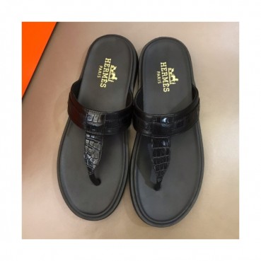 Hermes 2019 Mens Classic Leather Flip-flap 