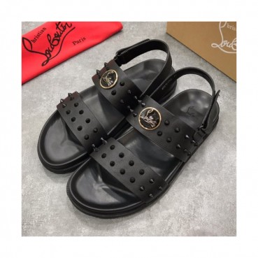 Christian Louboutin 2019 Mens Stud Logo Leather Sandal -  크리스챤 루부탱 남성 스터드 로고 레더 샌들 Btin08x.Size(240 