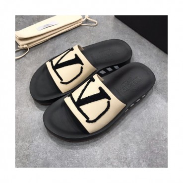 Valentino 2019 Mens Logo Leather Slipper - 발렌티노 남성 로고 레더 슬리퍼 Val0218x.Size(240 