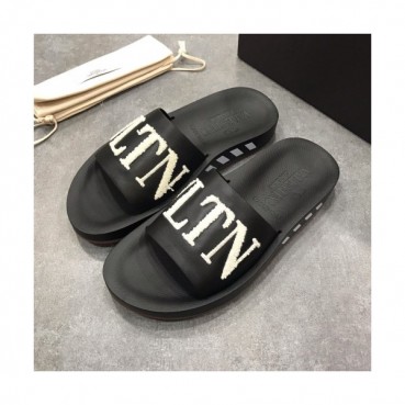 Valentino 2019 Mens Logo Leather Slipper - 발렌티노 남성 로고 레더 슬리퍼 Val0217x.Size(240 
