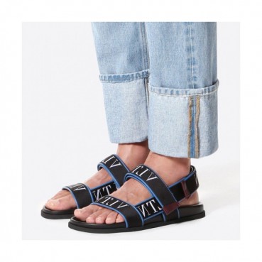 [매장판]Valentino 2019 Mm/Wm Logo Velvro Sandal - 발렌티노 남자 로고 벨크로 샌들 Val0215x.Size(230 