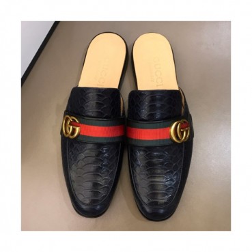 [커스텀급]Gucci 2019 Mens Vintage GG Logo Stripe Blopper-mule 