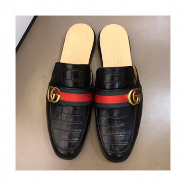 [커스텀급]Gucci 2019 Mens Vintage GG Logo Stripe Blopper-mule 