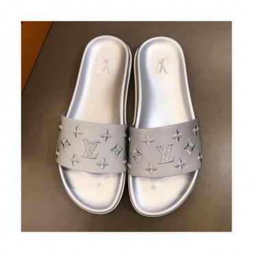 Louis Vuitton 2019 Mens Initial Logo Leather Slipper - 루이비통 남성 이니셜 로고 레더 슬리퍼 Lou01132x.Size(240 