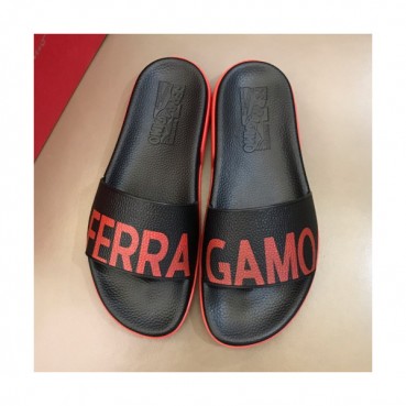 Salvatore Ferragamo 2019 Mens Logo Leather Slipper - 살바토레 페라가모 남성 로고 레더 슬리퍼 Fer0279x.Size(240 