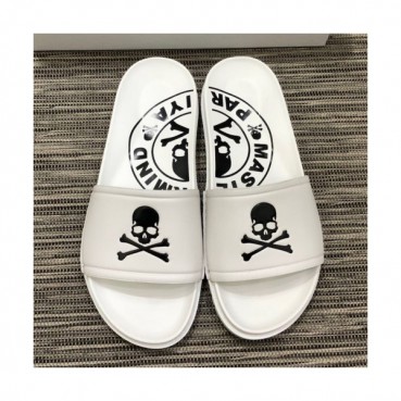 Mastermind 2019 Mens Skull Logo Leather Slipper - 마스터마인드 남성 스컬 로고 레더 슬리퍼 Mas0018x.Size(240 