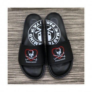 Mastermind 2019 Mens Skull Logo Leather Slipper - 마스터마인드 남성 스컬 로고 레더 슬리퍼 Mas0015x.Size(240 