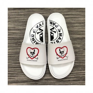 Mastermind 2019 Mens Skull Logo Leather Slipper - 마스터마인드 남성 스컬 로고 레더 슬리퍼 Mas0014x.Size(240 