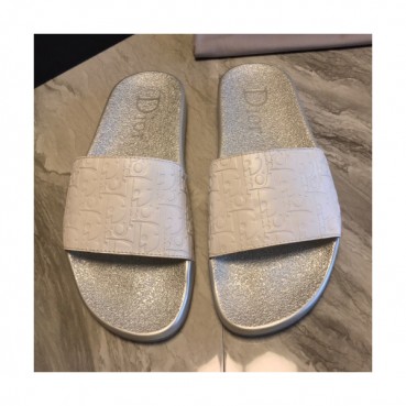 [여름추천템]Dior 2019 Mens Initial Logo Leather Slipper - 디올 남성 이니셜 로고 레더 슬리퍼 Dio0251x.Size(240 