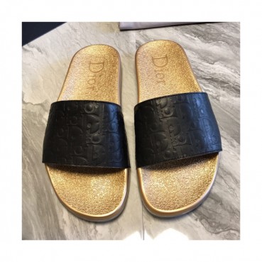 [여름추천템]Dior 2019 Mens Initial Logo Leather Slipper - 디올 남성 이니셜 로고 레더 슬리퍼 Dio0250x.Size(240 