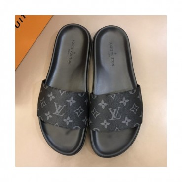 Louis Vuitton 2019 Mens Initial Logo Leather Slipper - 루이비통 남성 이니셜 로고 레더 슬리퍼 Lou01059x.Size(240 