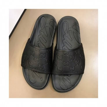 Gucci 2019 Mens Logo Leather Slipper - 구찌 남성 로고 벨크로 레더 슬리퍼 Guc01118x.Size(240 