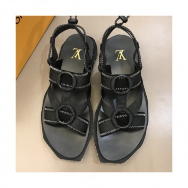 Louis Vuitton 2019 Mens Logo Velcro Sandal - 루이비통 남성 로고 벨크로 샌들 Lou01057x.Size(240 