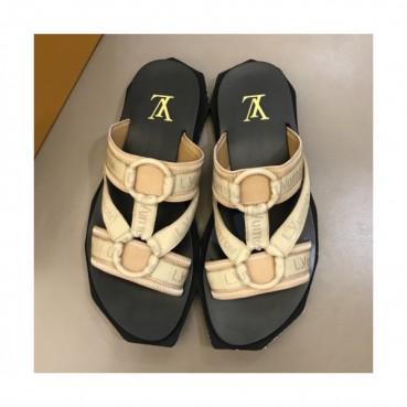 Louis Vuitton 2019 Mens Logo Elastik Slipper  - 루이비통 남성 로고 엘라스틱 슬리퍼 Lou01056x.Size(240 