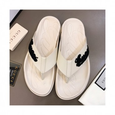 Gucci 2019 Mens Logo Leather Flip-flap 