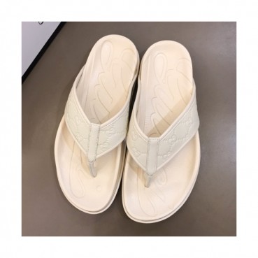 Gucci 2019 Mens Logo Leather Flip-flap 