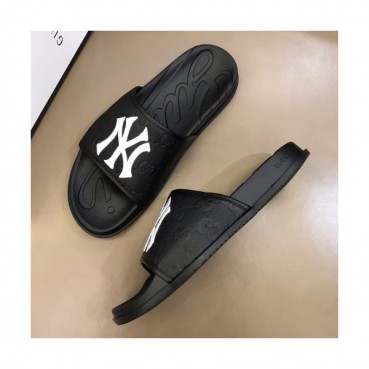 Gucci 2019 Mens Logo Leather Slipper - 구찌 남성 로고 벨크로 레더 슬리퍼 Guc01097x.Size(240 