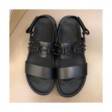 Christian Louboutin 2019 Mens Logo Stud Leather Velcro Sandal - 크리스챤 루부탱 남성 로고 스터드 레더 벨크로 샌들 Btin0057x.Size(240 