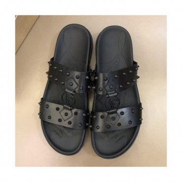Christian Louboutin 2019 Mens Logo Leather Slipper - 크리스챤 루부탱 남성 로고 레더 슬리퍼 Btin0054x.Size(240 