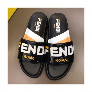Fendi 2019 Mens Logo Leather Slipper - 펜디 남성 로고 레더 슬리퍼 Fen0240x.Size(240 