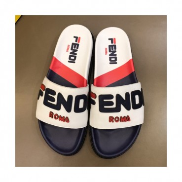[여름추천템]Fendi 2019 Mens Logo Leather Slipper - 펜디 남성 로고 레더 슬리퍼 Fen0239x.Size(240 