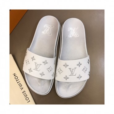 Louis Vuitton 2019 Mm/Wm Initial Logo Leather Slipper - 루이비통 남자 이니셜 로고 레더 슬리퍼 Lou01030x.Size(225 