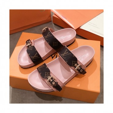 [트렌디]Louis Vuitton 2019 Womens Monogram Strap Leather Sandal - 루이비통 여성 모노그램 스트랩 레더 샌달 Lou01007x.Size(225 