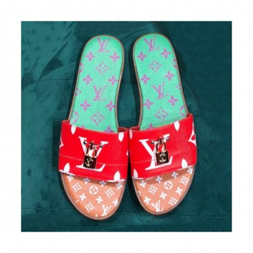 Louis Vuitton 2019 Womens Initial Logo Lock it Slipper- 루이비통 여성 이니셜 로고 슬리퍼 Lou0983x.Size(225 