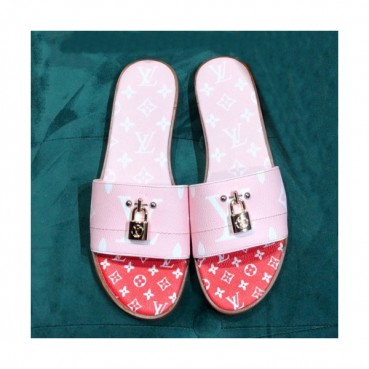 Louis Vuitton 2019 Womens Initial Logo Lock it Slipper- 루이비통 여성 이니셜 로고 슬리퍼 Lou0982x.Size(225 